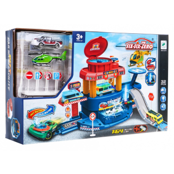 Interaktywna Myjnia dla autek dla dzieci 3+ Autko zmieniające kolor + Zjeżdżalnia + Winda